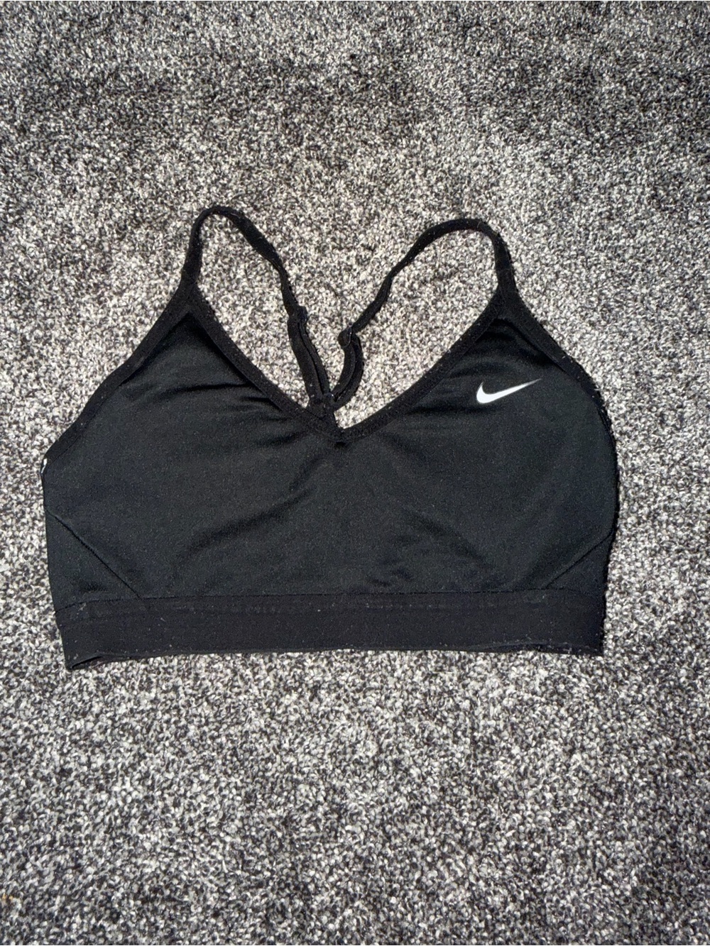 Nike Black Racerback Sports Bralette with Swoosh